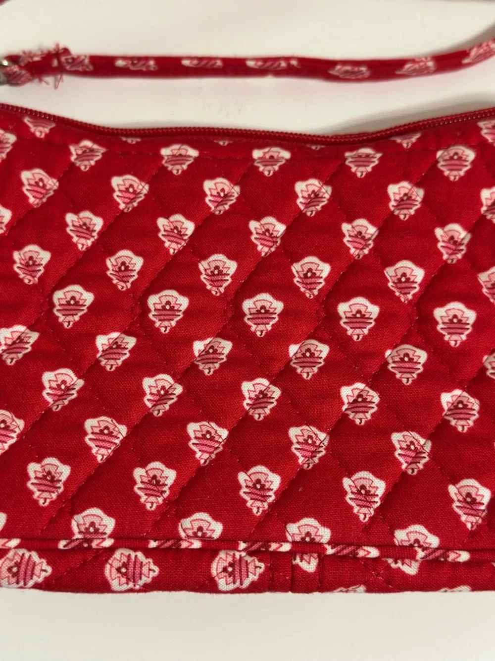 Vera Bradley small quilted crossbody bag in the retired Nantucket Red pattern